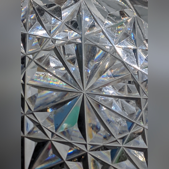 VINTAGE AMERICAN BRILLIANT ABP SAW TOOTH CRYSTAL GLASS BOWL 7 3/4 INCH ROUND - Picture 7 of 11